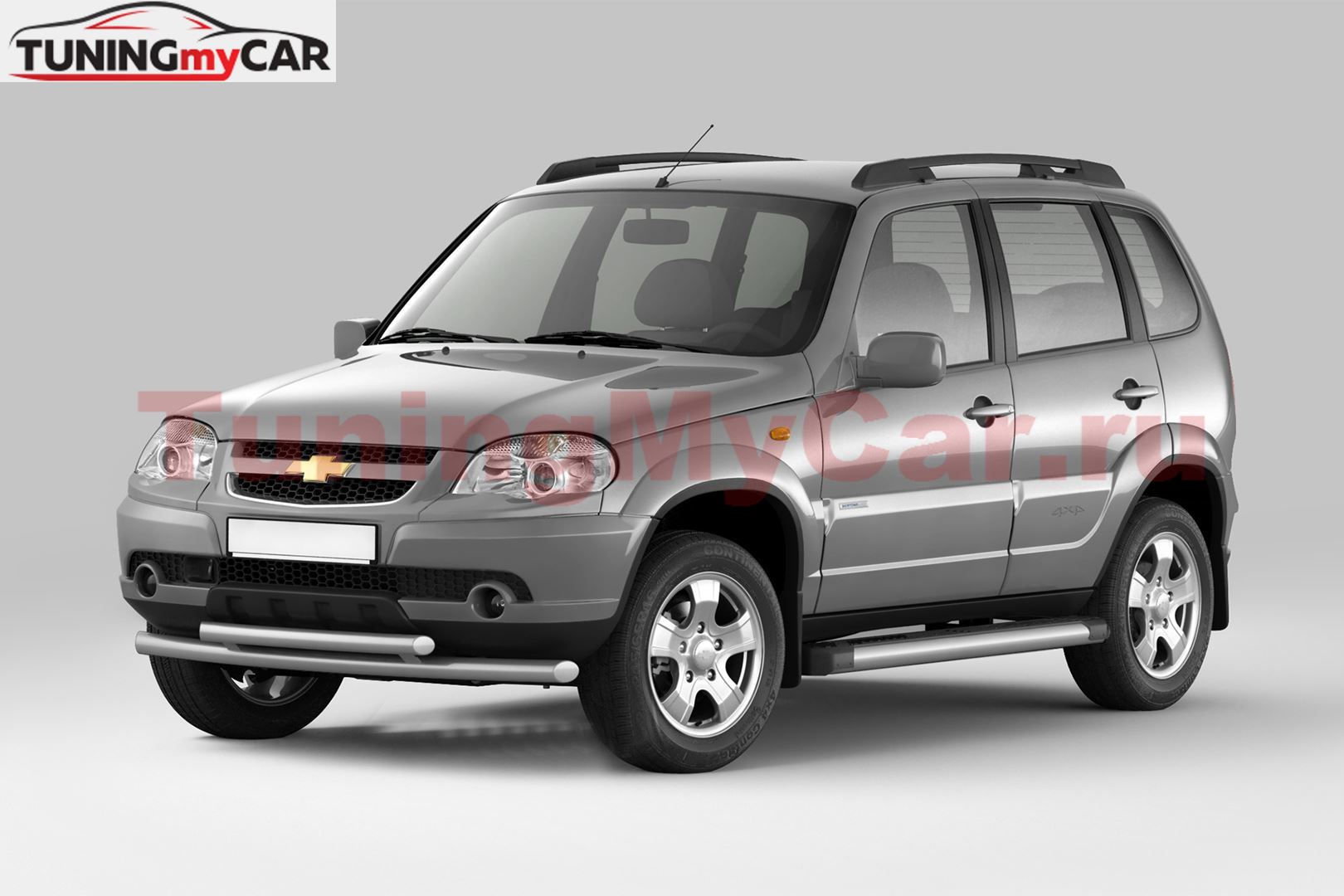 Защита порогов с площадкой 63мм (ППК) CHEVROLET NIVA 2009-2020